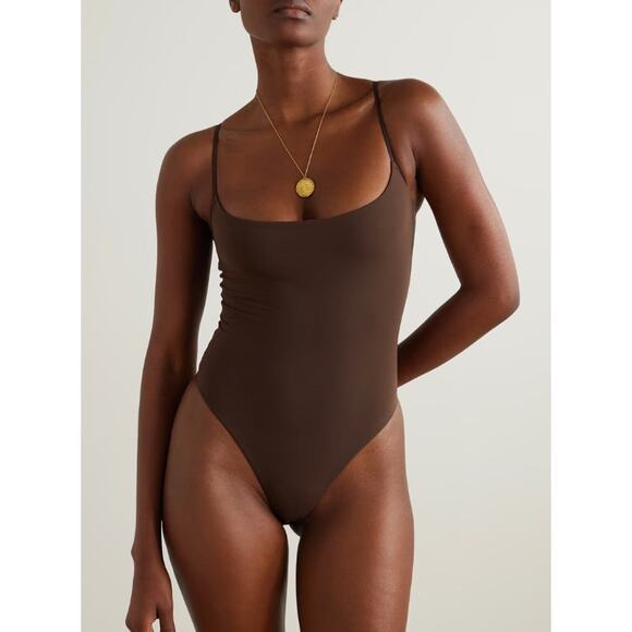 SKIMS Fits Everybody Cami Thong Bodysuit - S Cocoa Chocolate - Picture 1 of 4